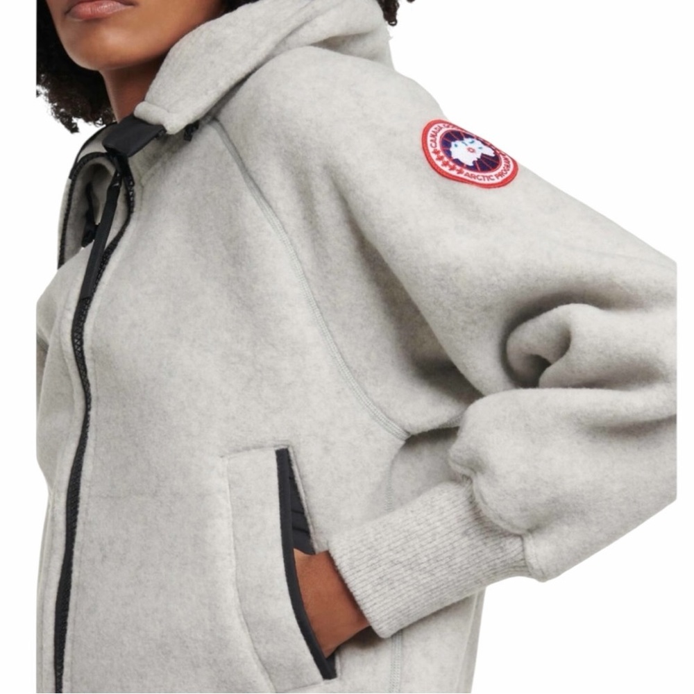 Canada Goose Women’s Kind Fleece Chilliwack Bomber Mist Grey Size XL - Picture 6 of 15